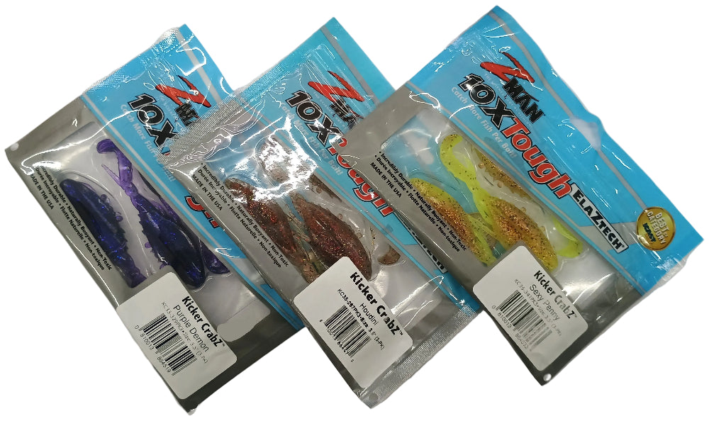 Z-Man ElaZtech 3.5" Kicker CrabZ Soft Lures - 3 pc.