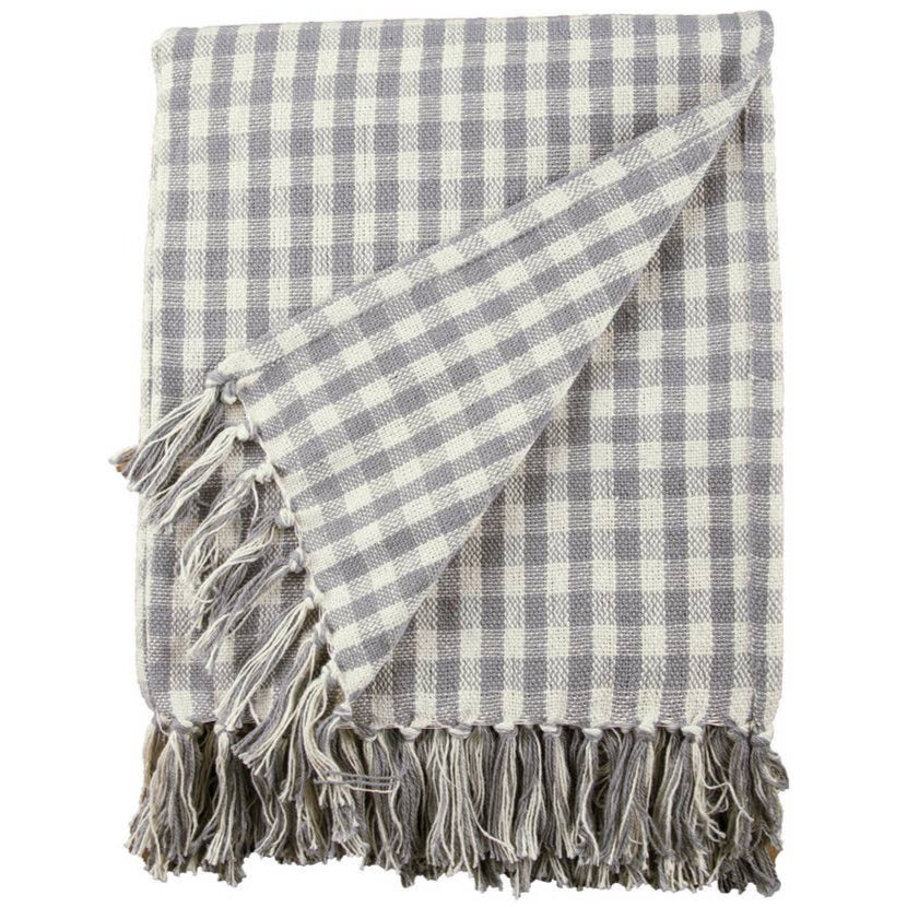 C&F Neutral Gray Check Cotton Throw Blanket - 50" x 60"