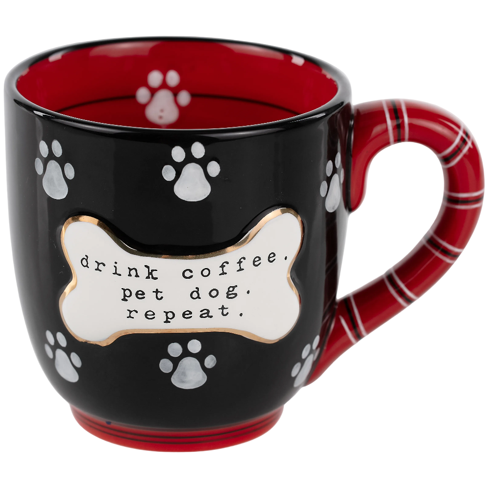 Glory Haus Ceramic "Drink Coffee, Pet Dog, Repeat" Mug - 16 oz.