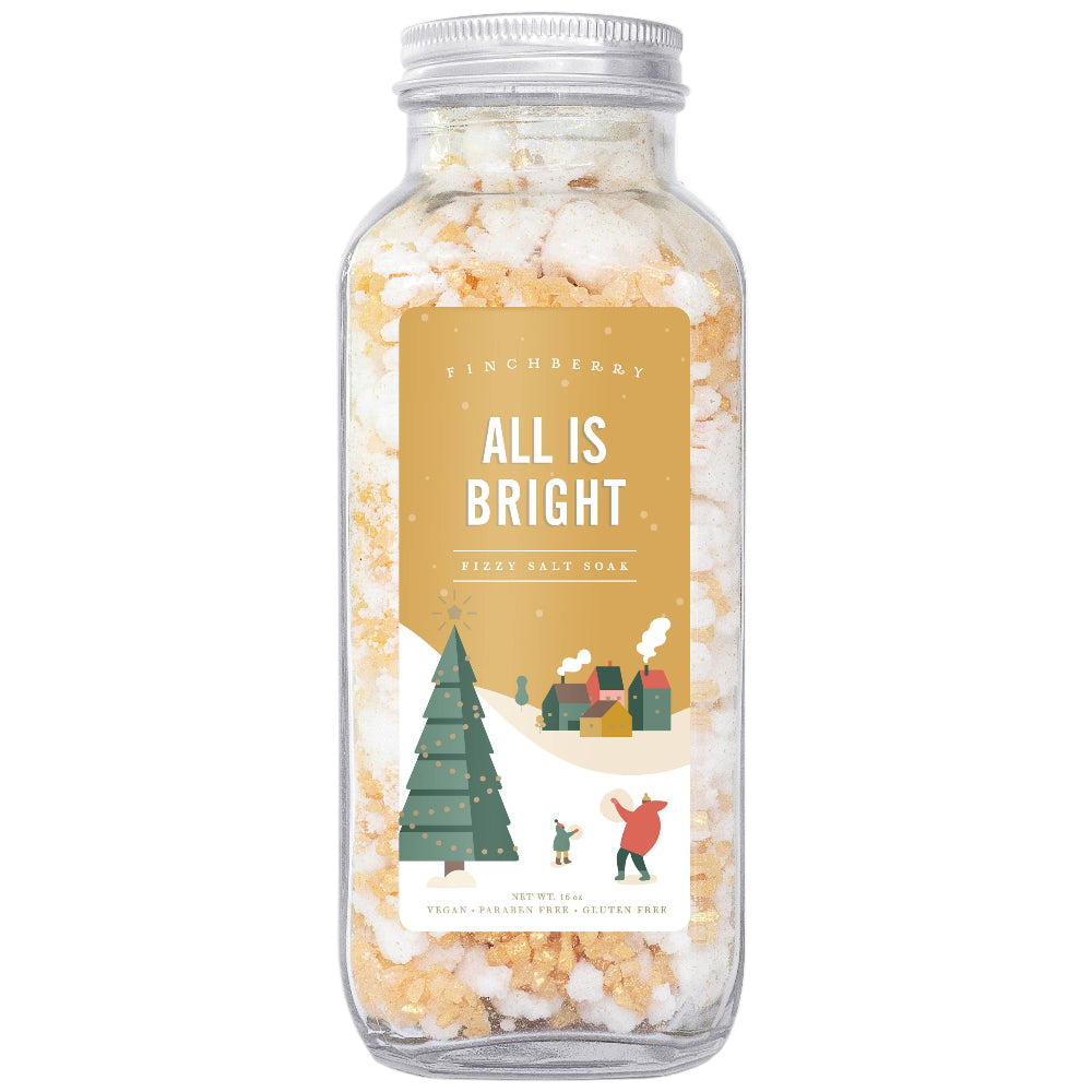 Finchberry Holiday-Themed Fizzy Salt Soaks - 16 oz.