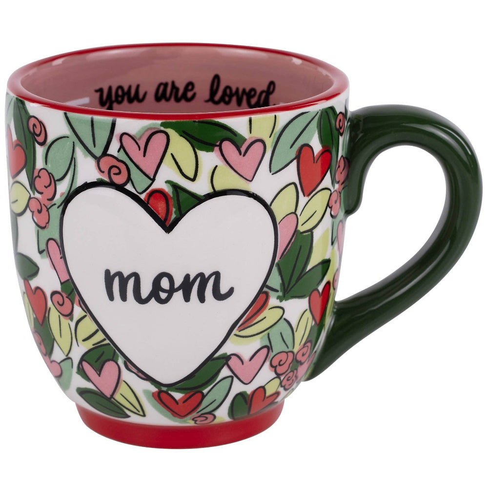Glory Haus Ceramic "Mom" Hearts & Flowers Mug - 16 oz.
