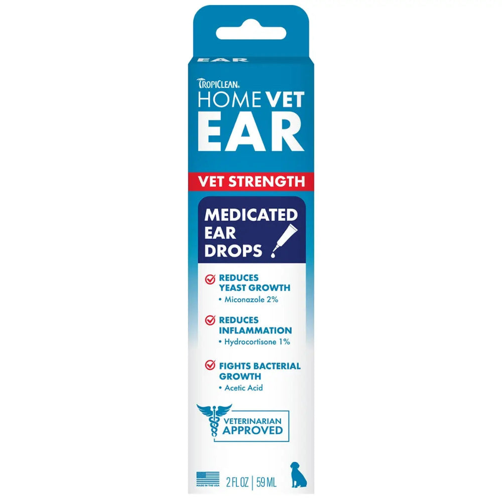 TropiClean HomeVet Medicated Ear Drops - 2 oz.