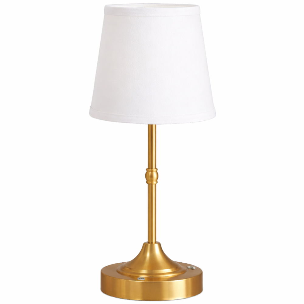Enchanted Home Rechargeable Antique-Style Gold Lamp - 15"