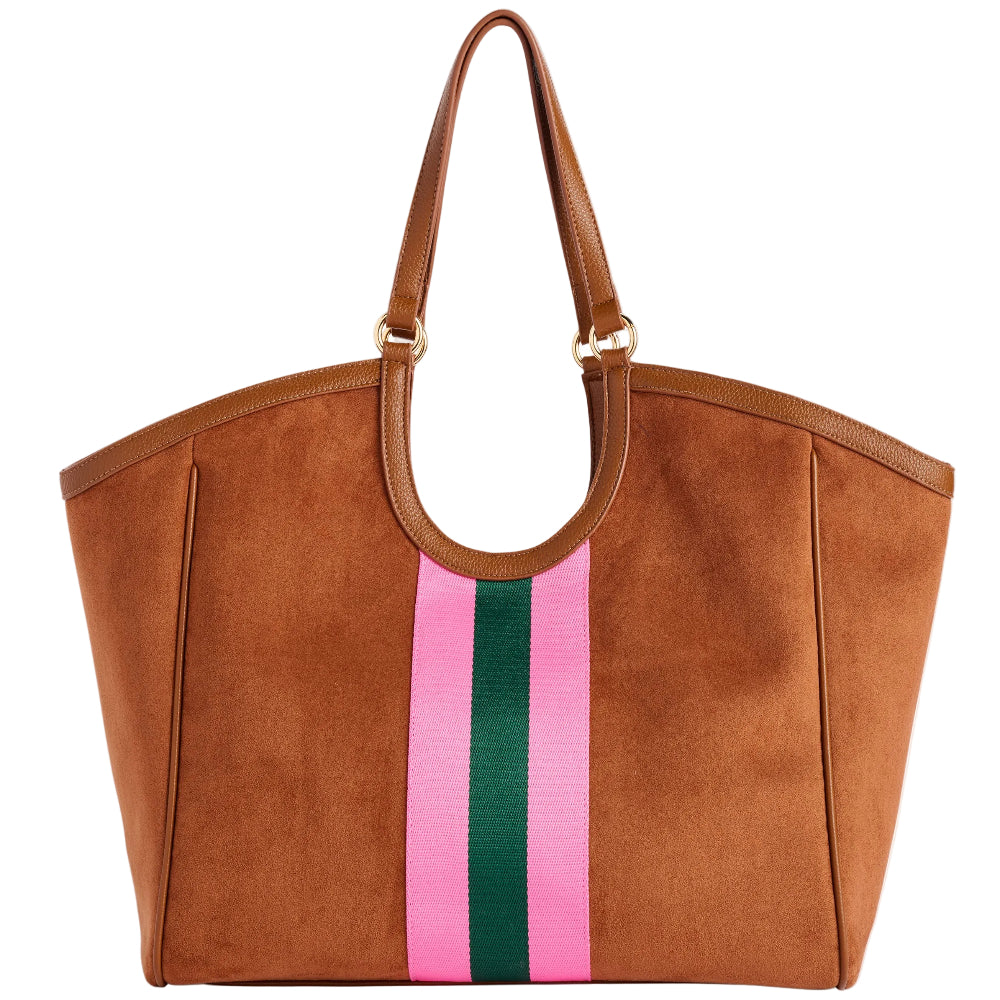 Shiraleah Milano Striped Shoulder Tote - 21.75" x 14.5" x 7.75"