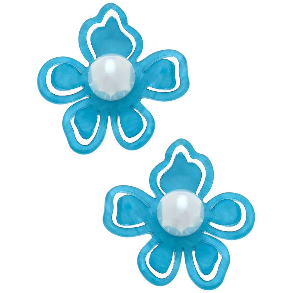 Canvas Style Julia Resin Flower-Shaped Stud Earrings