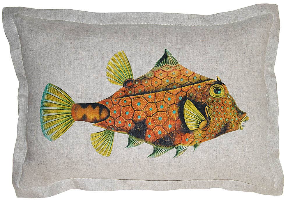 Provence Printed Linen Feather Down Pillows - 20"