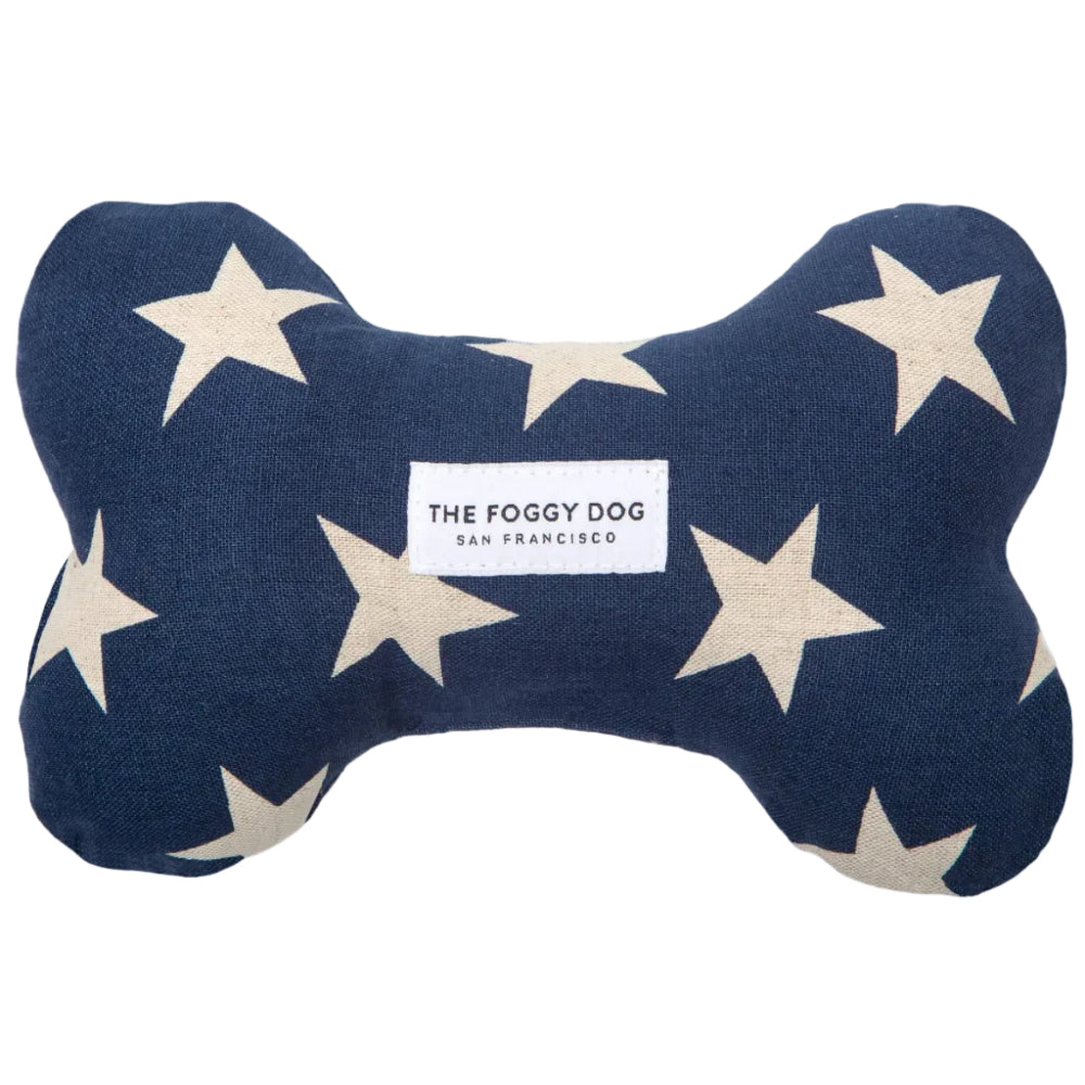 Foggy Dog Cotton Canvas Bone Squeak Toys