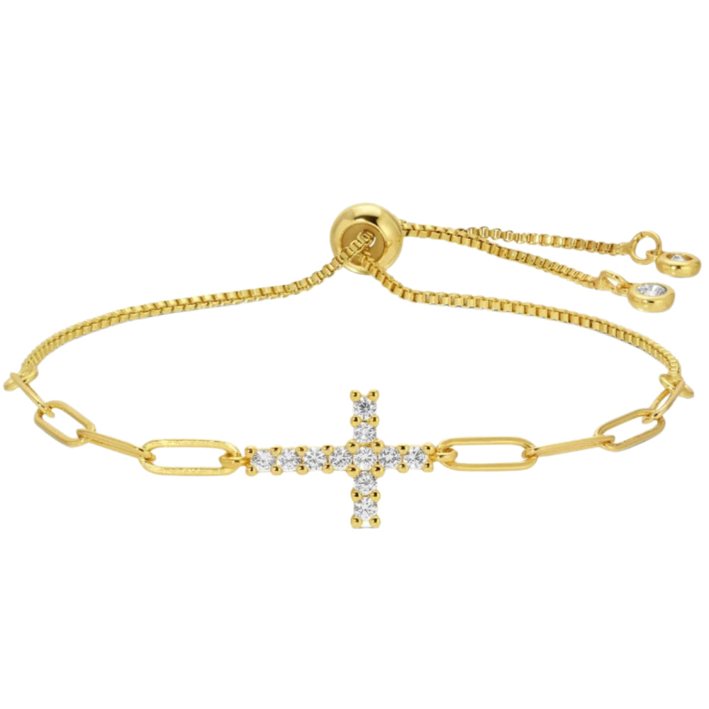 Splendid Iris Sideways Cross Pulley Bracelet