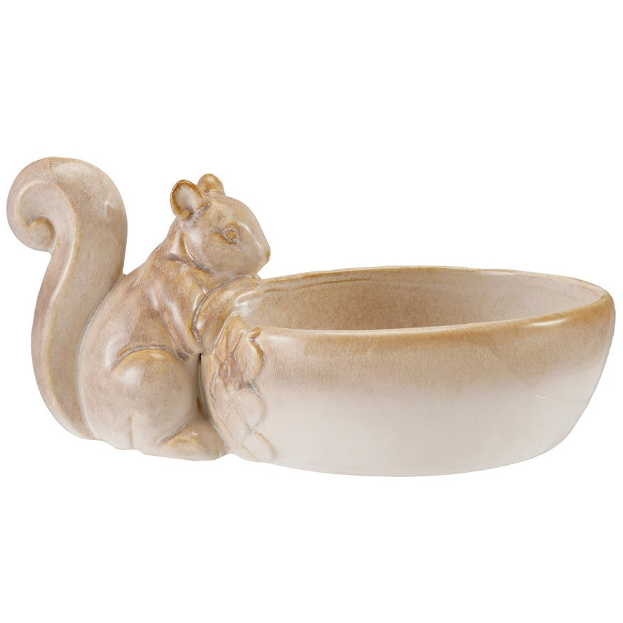 CO-OP Glazed Stoneware Squirrel Bowl - 5.5" x 10.25" x 4.8"