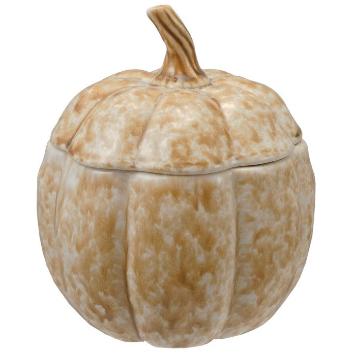 CO-OP Reactive Glaze Tan Pumpkin-Shaped Stoneware Jar - 4.8" x 5"