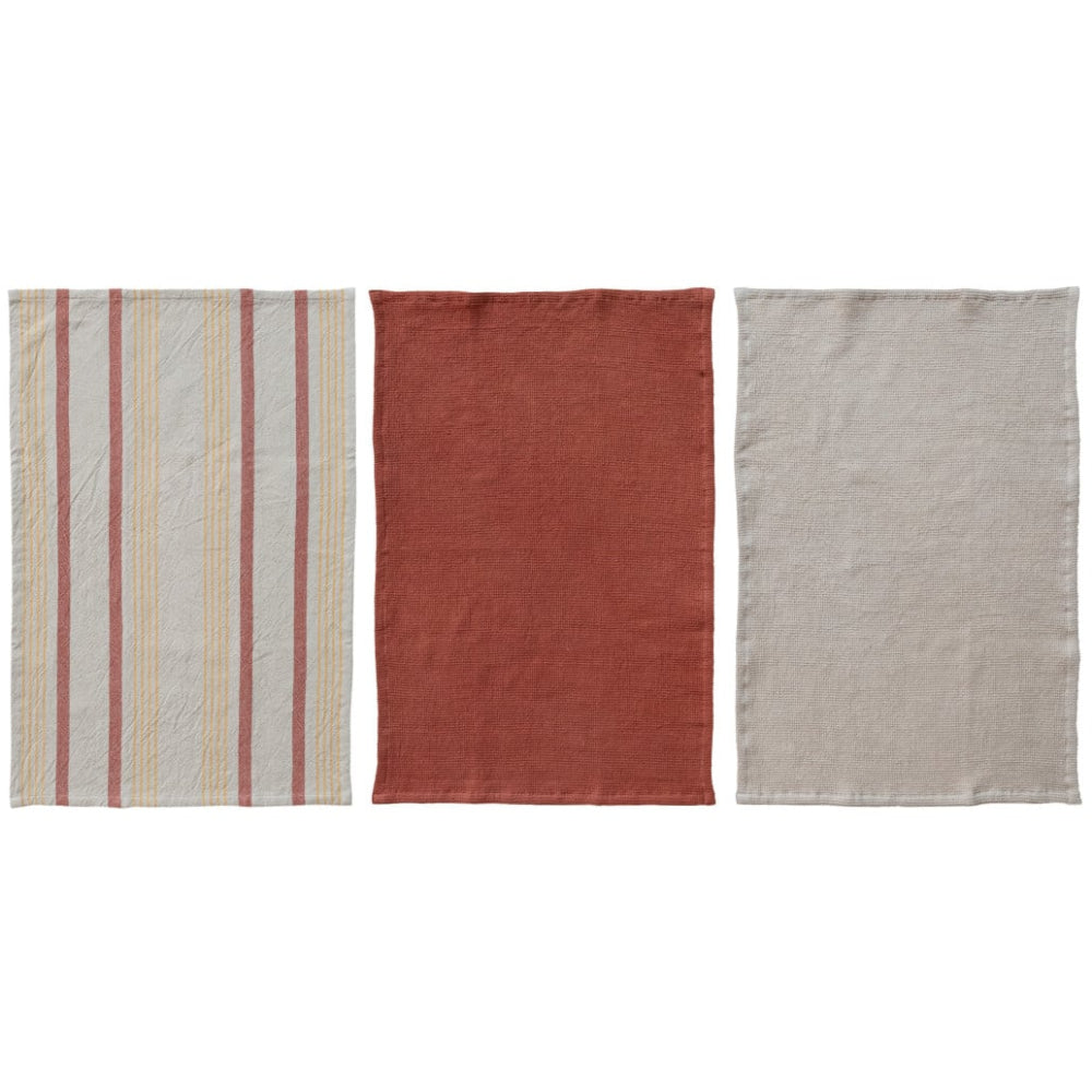 CO-OP Rustic Cotton Waffle Weave Tea Towels - 3 pc.