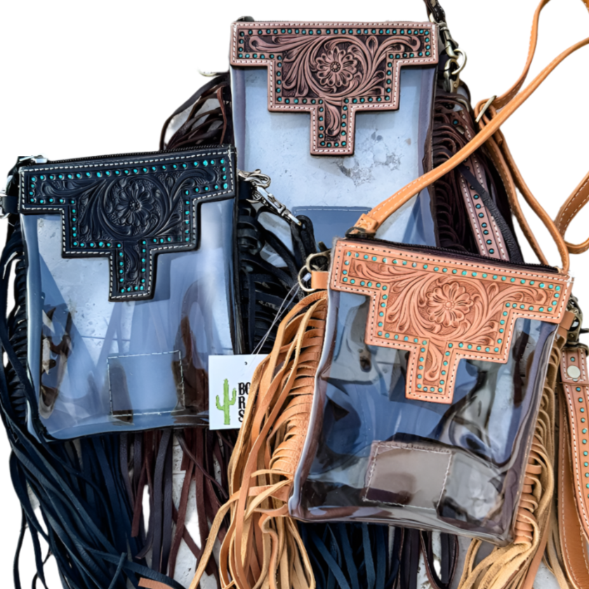Boho Ranch Shayne Crossbody Concert Bag - 5.5" x 7.25"
