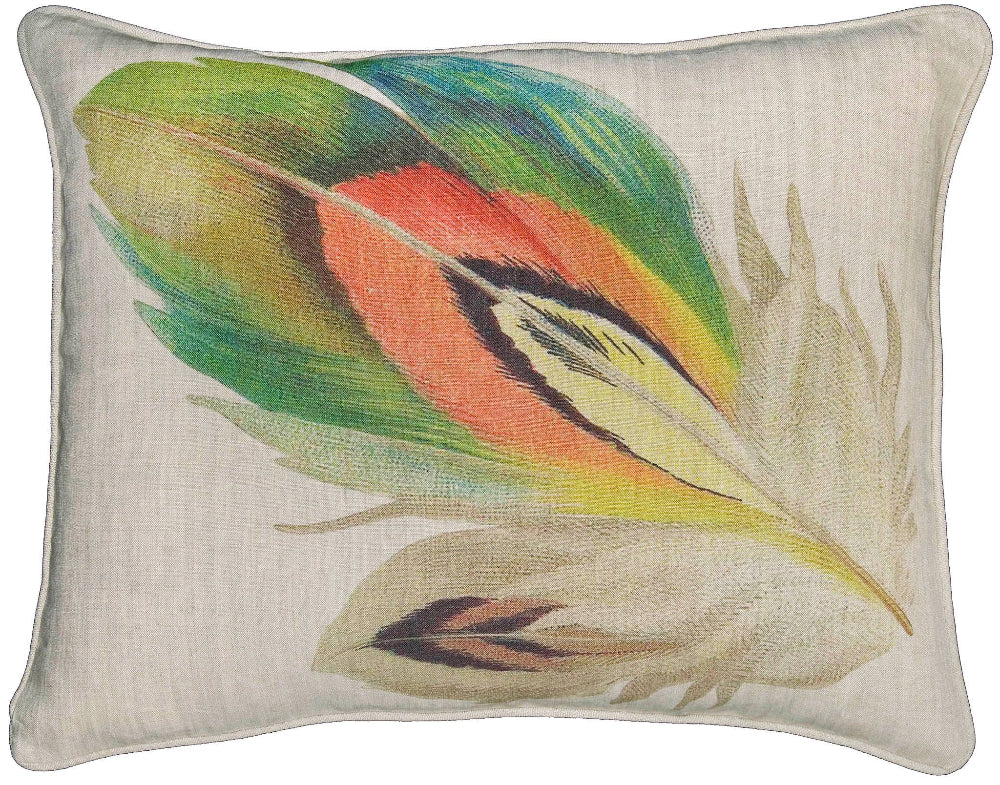 Provence Printed Linen Feather Down Pillows - 20"