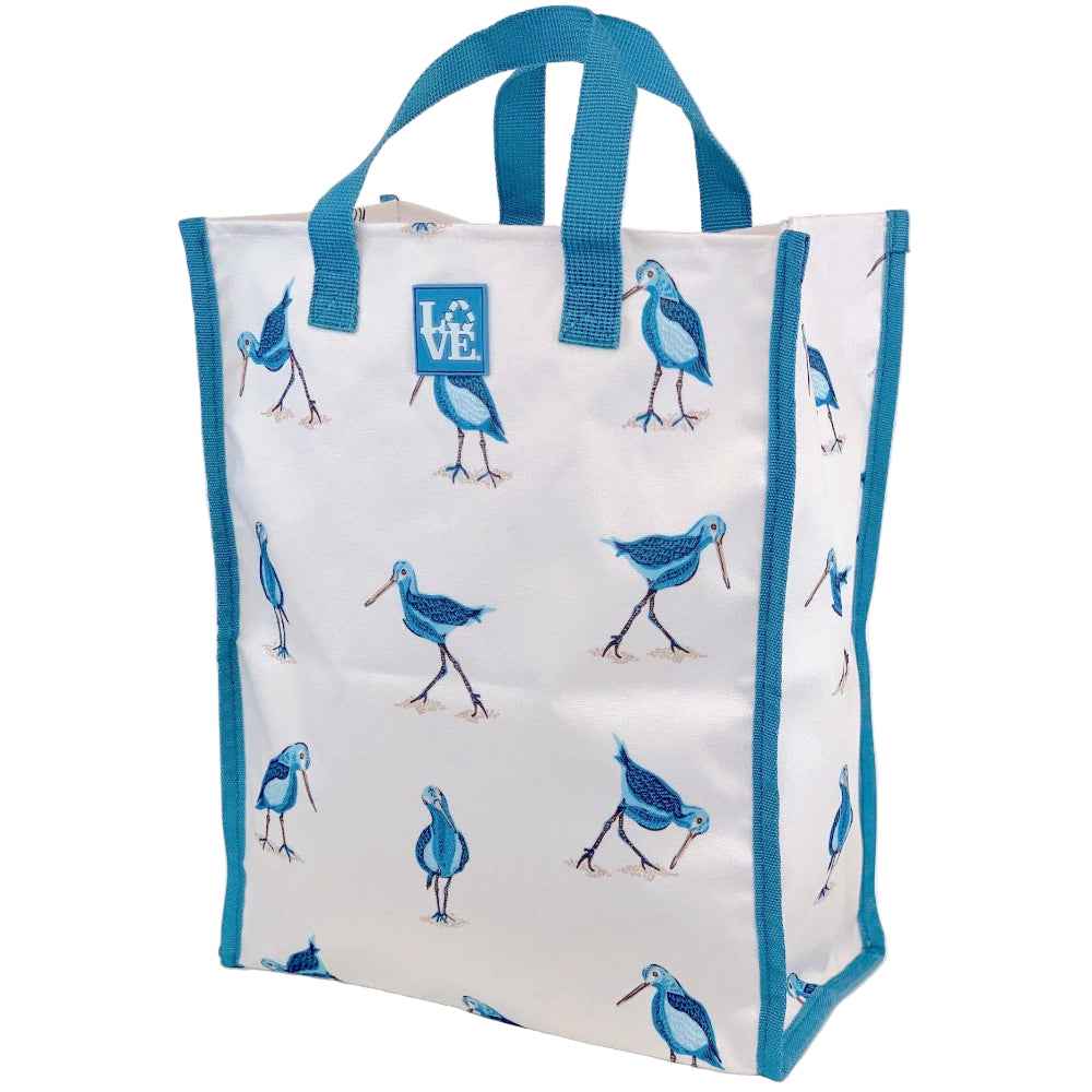 Love Bags "Love Sack" Ultra Durable PEVA-Coated Grocery Totes - 15" x 11" x 6"