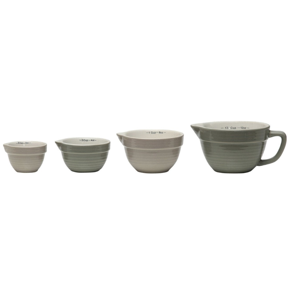 Stoneware Batter Bowl-Style Measuring Cups - 4 pc.