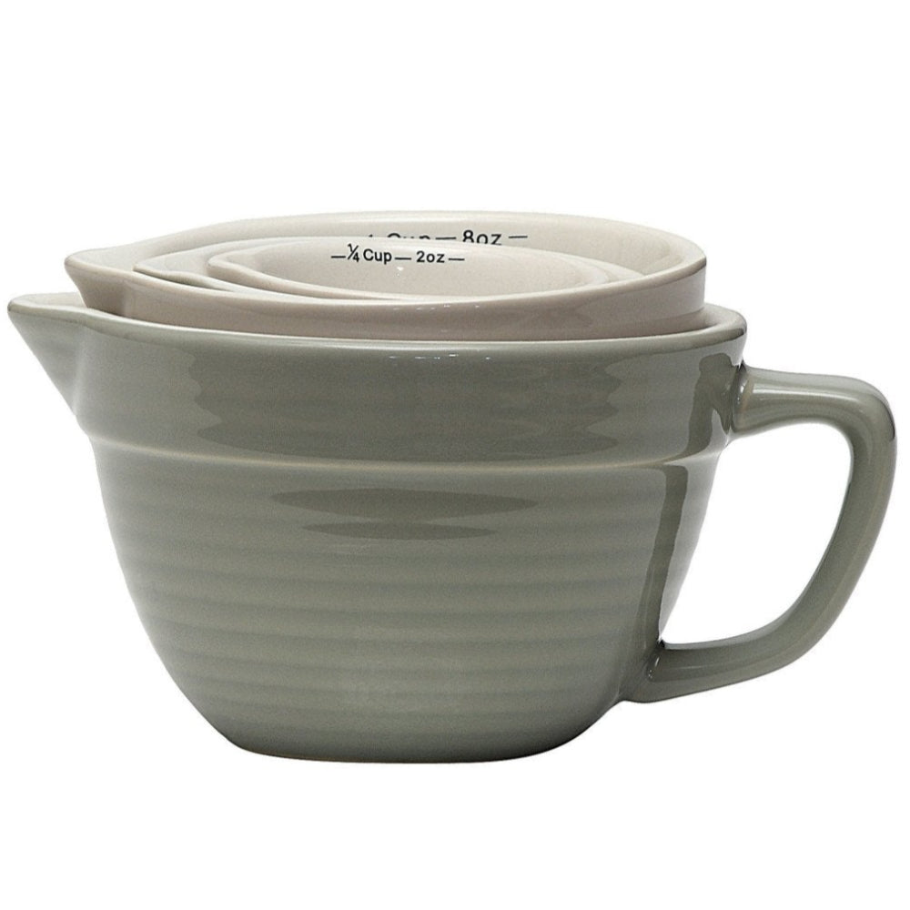 Stoneware Batter Bowl-Style Measuring Cups - 4 pc.