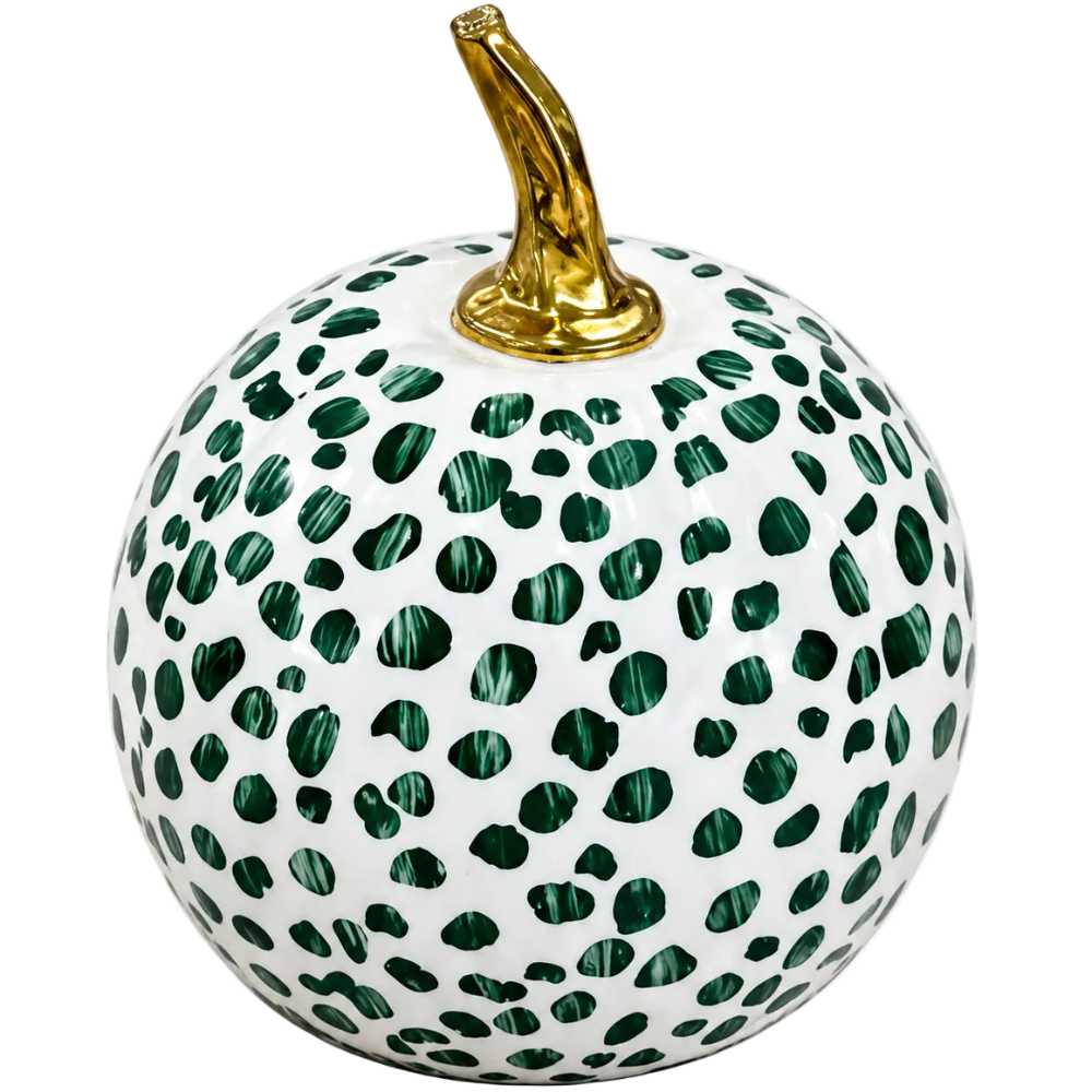 Enchanted Home Hand-Painted Metal Speckled Pumpkin - 4"