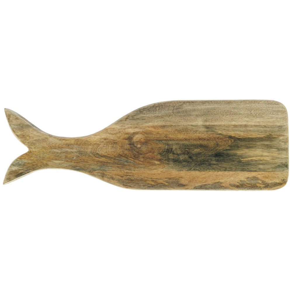 Whale-Shaped Mango Wood Cheese Cutting & Serving Board - 6.25" x 20.25"