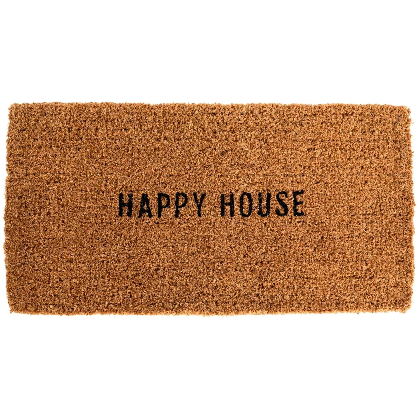 "Happy House" Natural Coir Mat - 32" x 16"