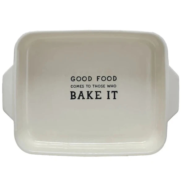 "Good Food Comes…" Stoneware Baking Dish - 1 qt.