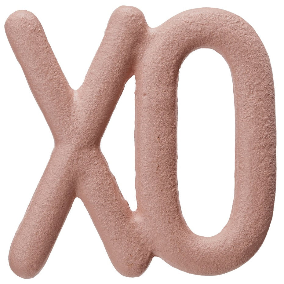 Cast Iron Matte Pink "XO" Trivet - 5.75" x 5.75"