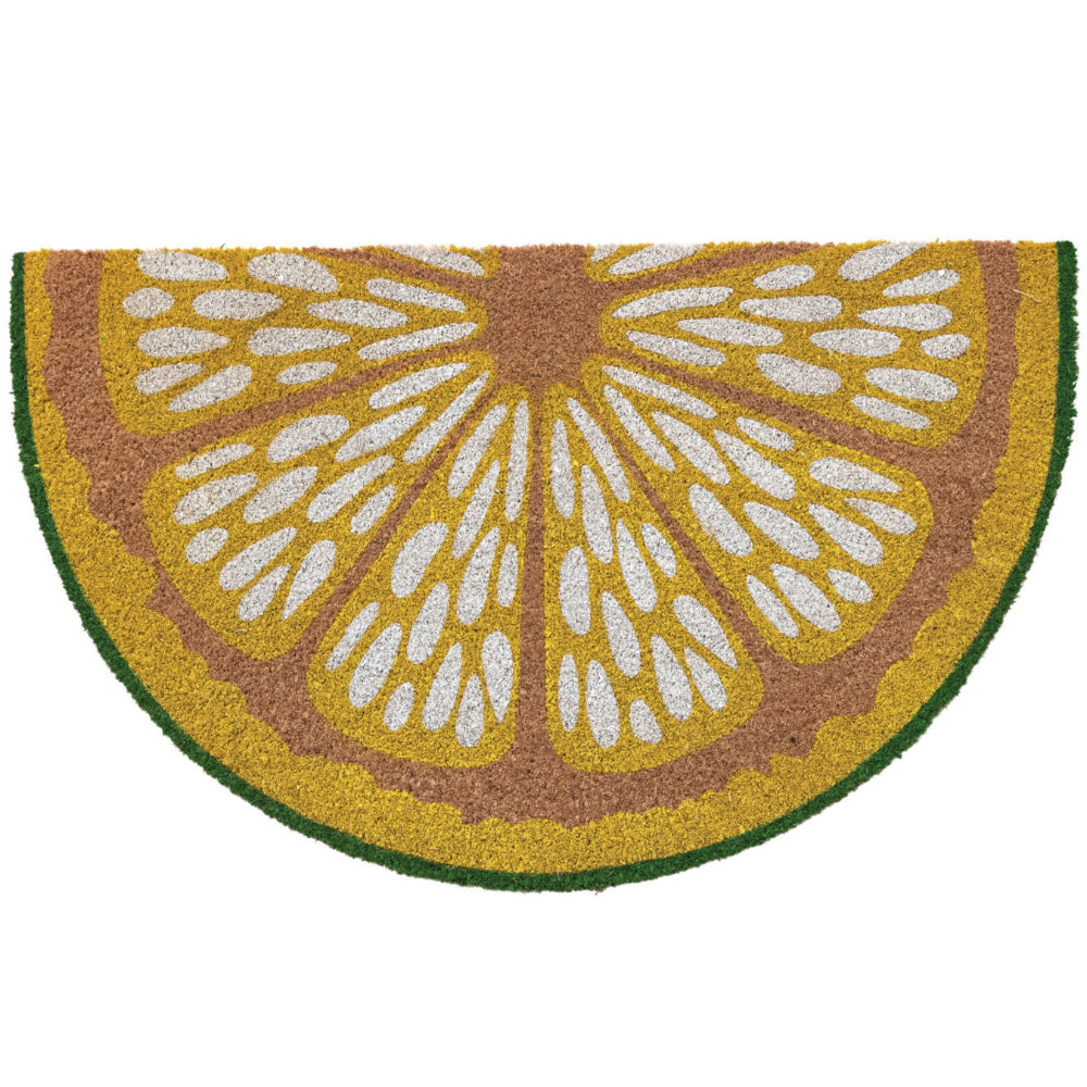 Lemon Slice Coir Mat - 17.5" x 29"