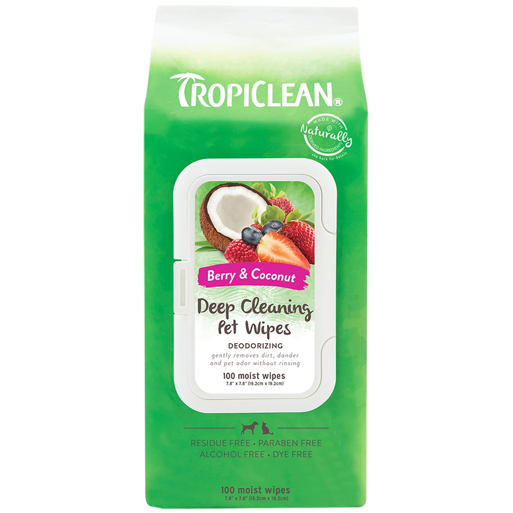 TropiClean Multi-Purpose Pet Wipes - 100 pc.