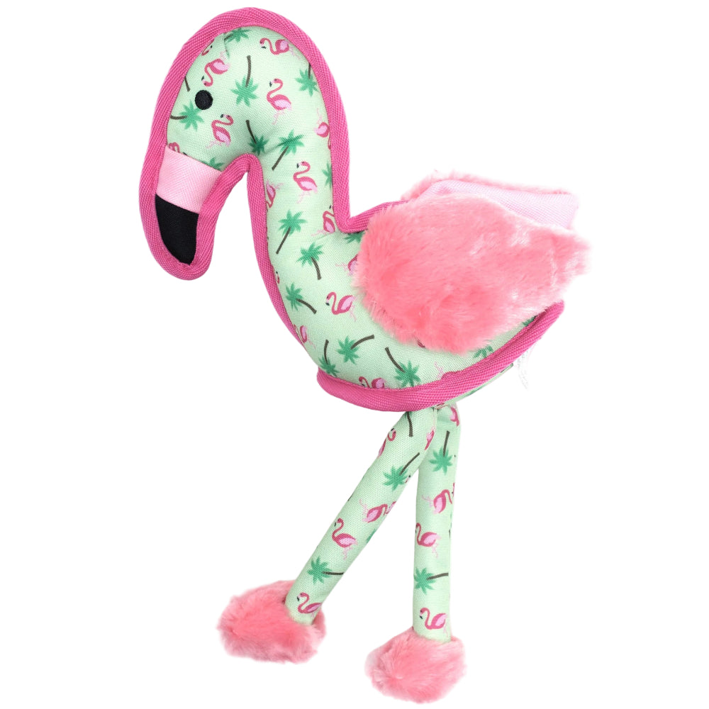 Worthy Dog Pink & Green Flamingo Dog Toy - 12"