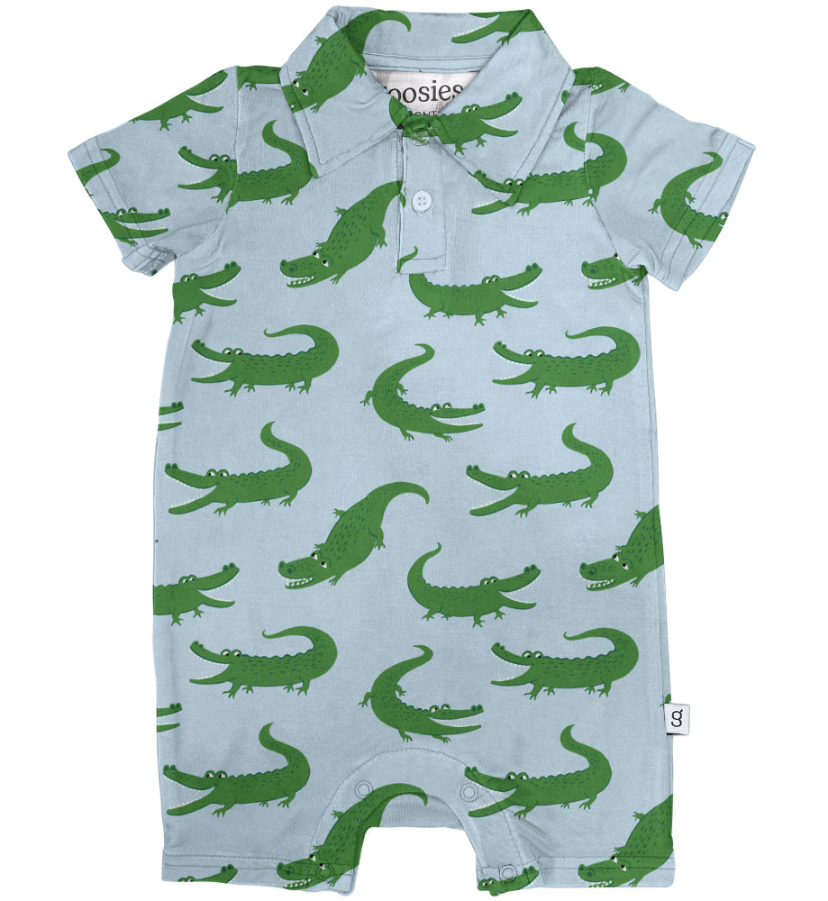 Goosies Short Sleeve Polo Baby Romper