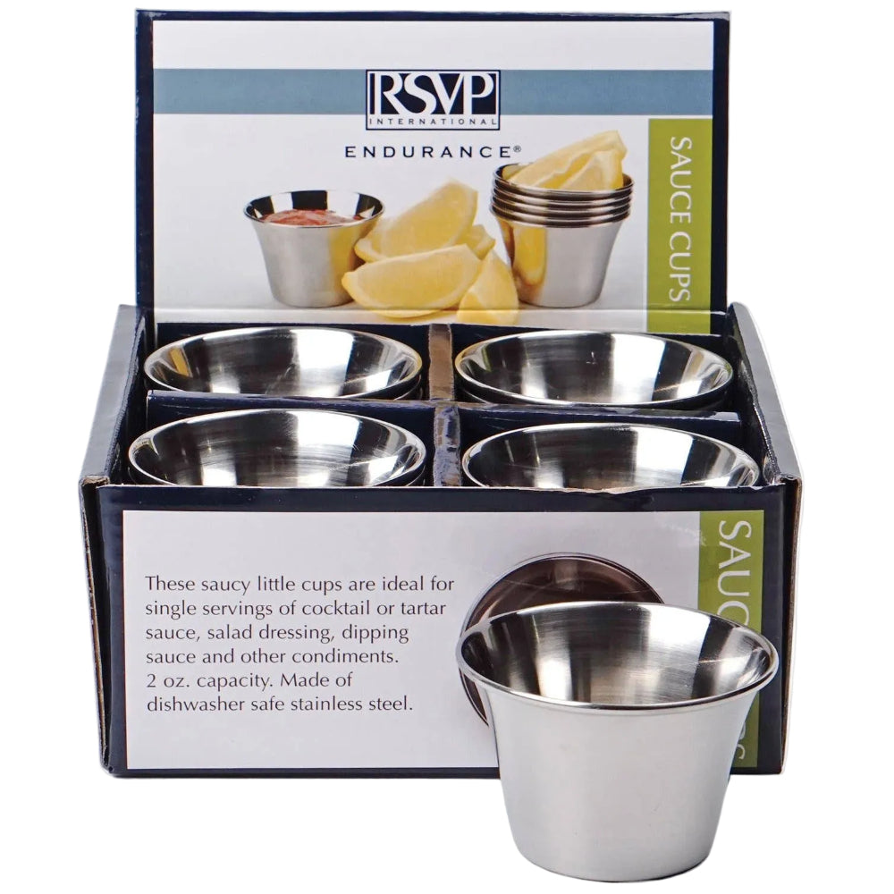 RSVP Stainless Steel Sauce & Condiment Cup - 2 oz.