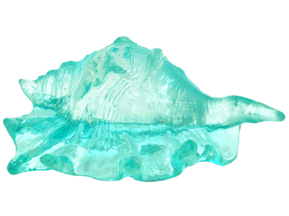 Blue Single Shell Modern Coastal Polyresin Blue Seashells - 3