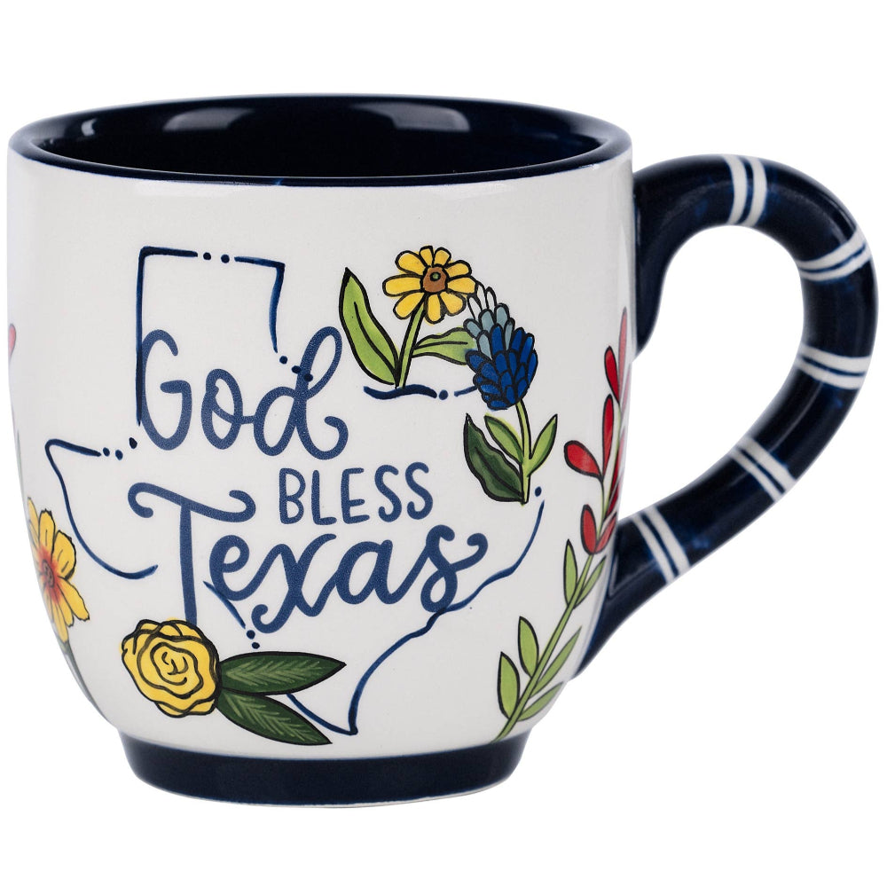 Glory Haus "God Bless Texas" State Wildflowers Mug - 16 oz.