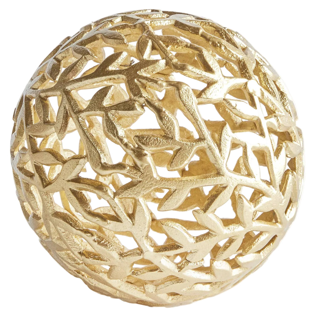 Napa Celine Cast Aluminum Gold Décor Ball - 6"
