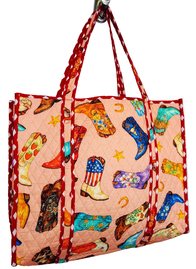 Folklore Couture Quilted Cotton Totes - 17.5" x 17.5"