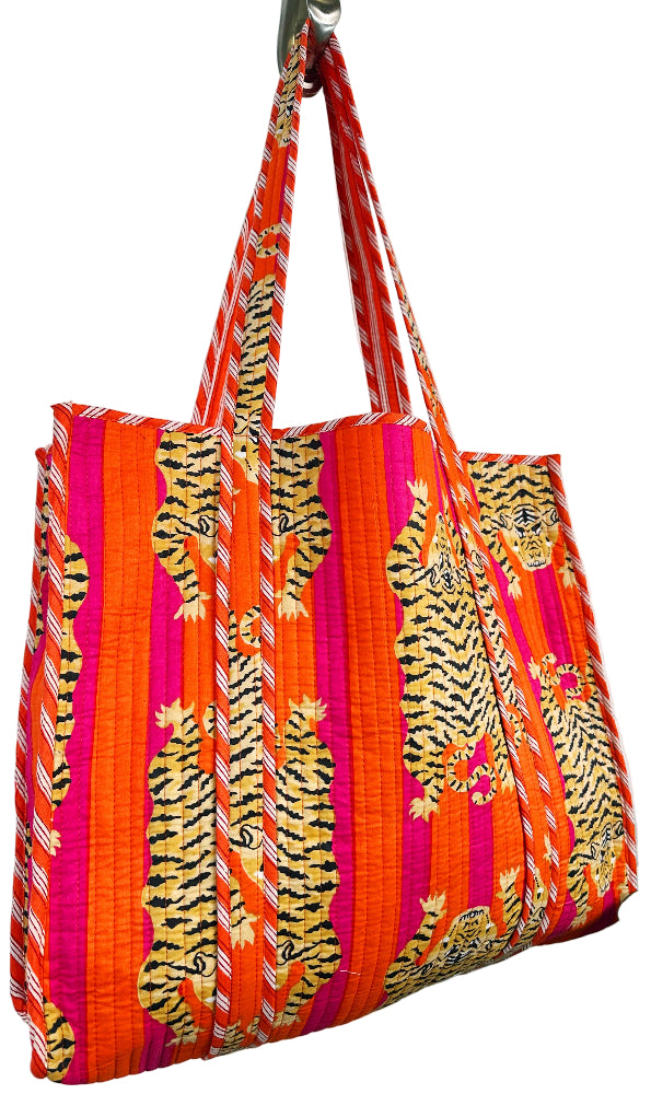 Folklore Couture Quilted Cotton Tote