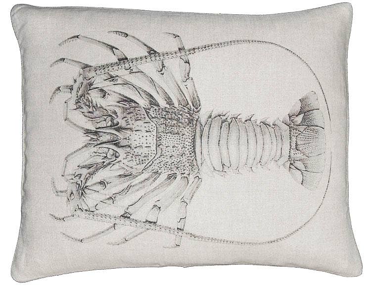 Provence Printed Linen Feather Down Pillows - 20"