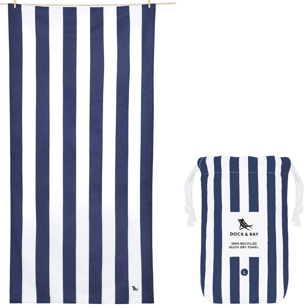 Dock & Bay Quick-Dry Cabana Stripe Beach Towels - 63" x 35"