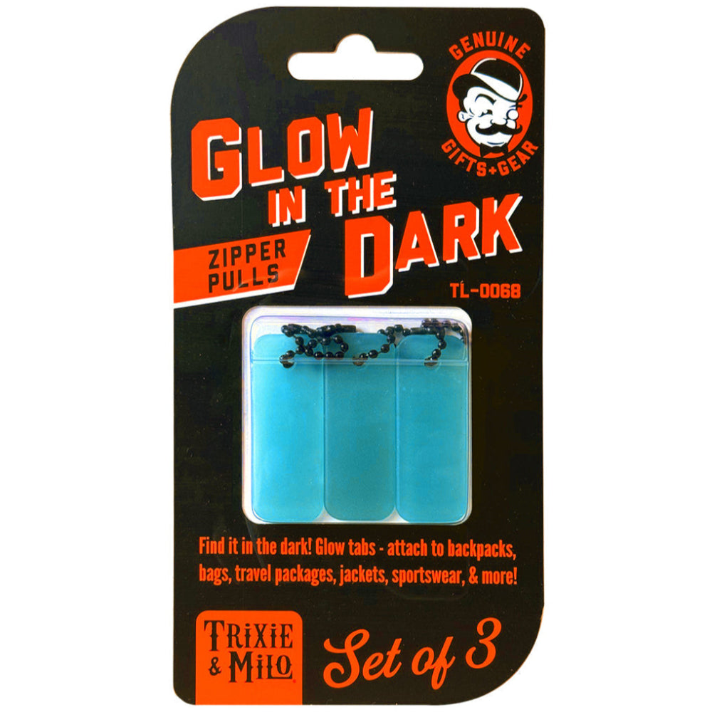 Trixie & Milo Glow in the Dark Zipper Bag Pulls - 3 pc.