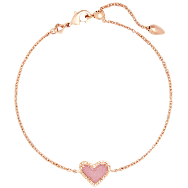 Kendra Scott Ari Heart Rose Gold Chain Bracelet