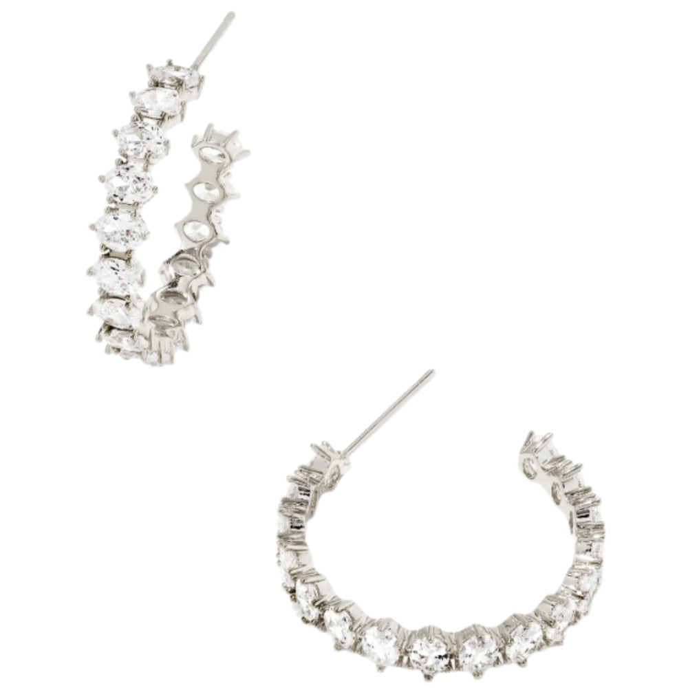 Kendra Scott Cailin Crystal Rhinestone Hoop Earrings