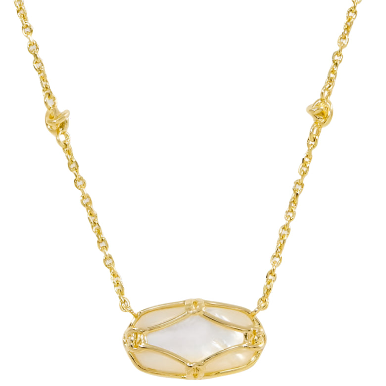 Kendra Scott Elisa Gold Lattice Pendant Necklaces