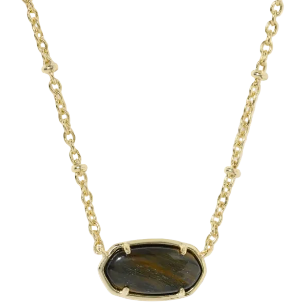 Kendra Scott Elisa Gold Tiger Stripe Pendant Necklace