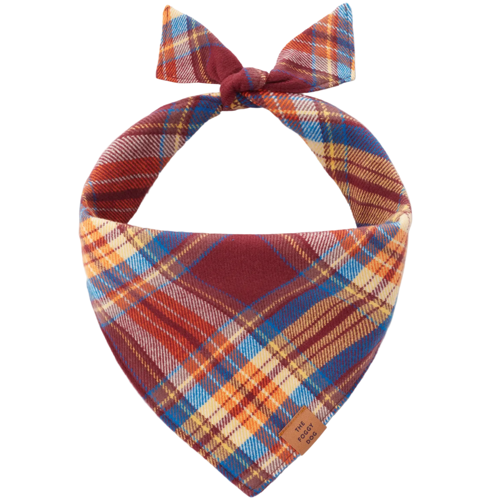 Foggy Dog Flannel Bandana - Marlow Plaid