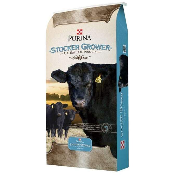 Purina 4-Square 14% Stocker Grower Cattle Feed - 50 lb.