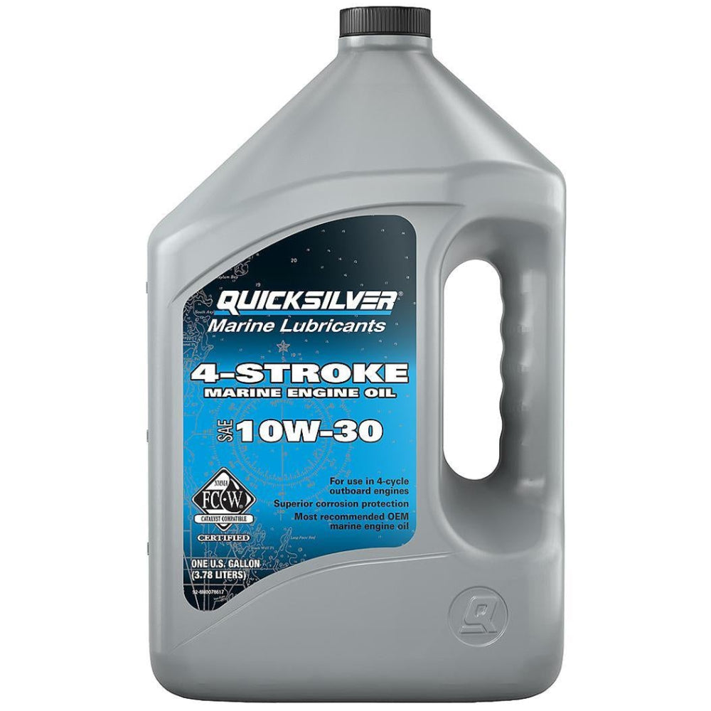 Quicksilver Marine 4-Stroke 10W-30 Engine Oil - 1 qt. & 1 gal.