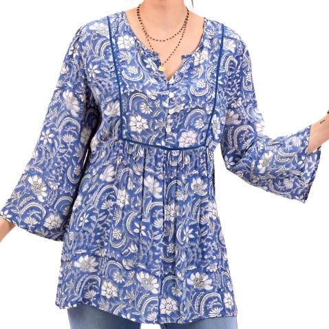 RockFlowerPaper Jasmine Blue Bohemian Tunic