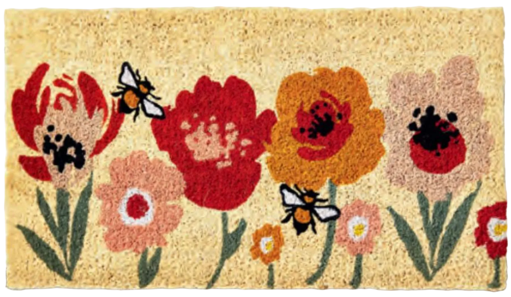 TAG Bee Blossom Coir Mat - 17" x 30"