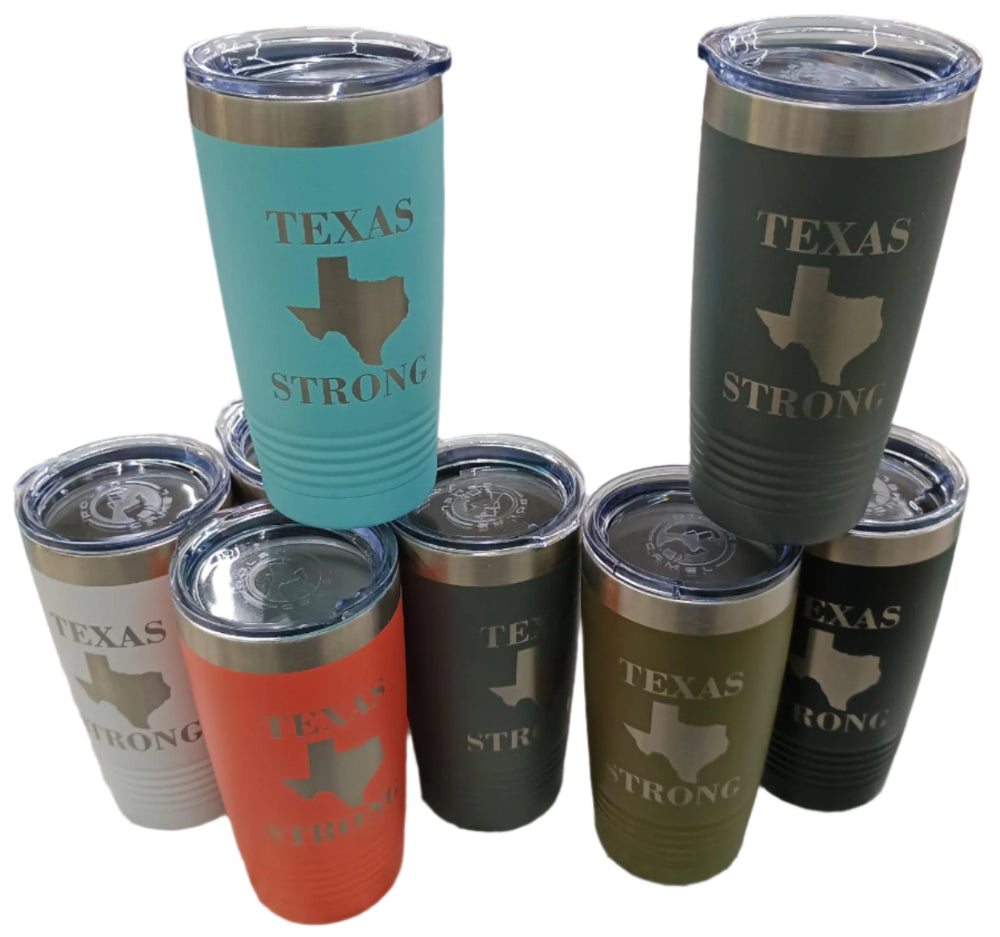 $20 Kerr County Flood Relief Donation + "Texas Strong" Stainless Steel Tumbler