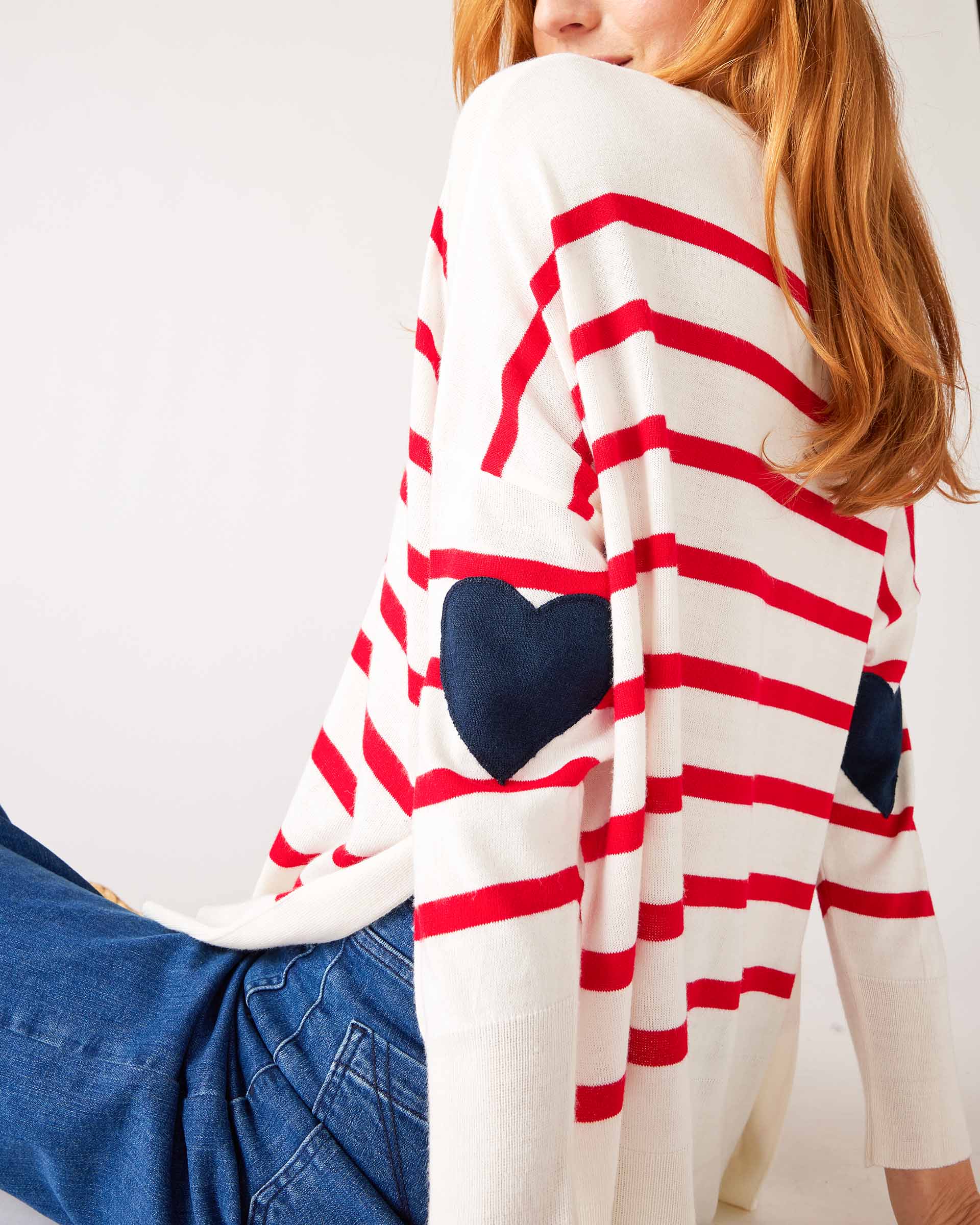 【GRAVER】22FW★ Elbow Stars and Stripes Smile Heart Sweat GRAVER】22FW☆ Elbow Stars and Stripes Smile Heart Sweat