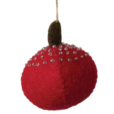Wool Felt Apple Ornament